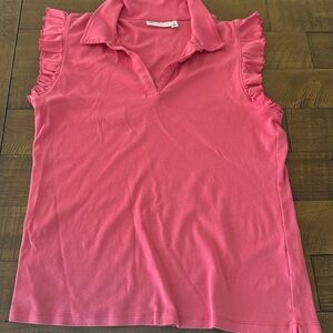 Women’s Rafaella Ruffled Sleeveless Polo Shirt